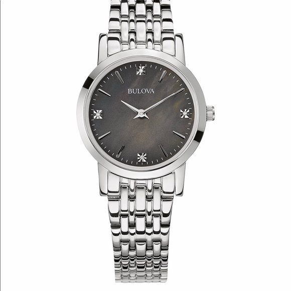 New Bulova women’s diamond stainless steel watch 27mm beautiful ? mom birthday main image 4